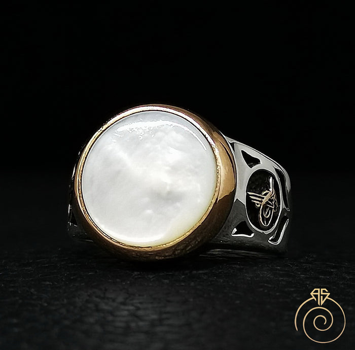 White Satin-Finish14K Gold Pearl & Diamond Split-Halo Ring – Murphy Pitard  Jewelers